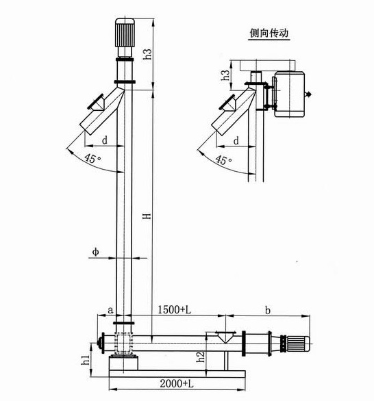 垂直螺旋輸送機(jī)結(jié)構(gòu)圖